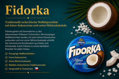 Fidorka Kokos – Knusprige Waffel mit Kokosfüllung in feiner Milchschokolade 🥥🍫🇨🇿
