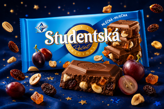 Studentská Pečeť – Milchschokolade mit Erdnüssen, Rosinen und Fruchtgelee 🍫🥜🍇🇨🇿